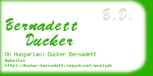 bernadett ducker business card